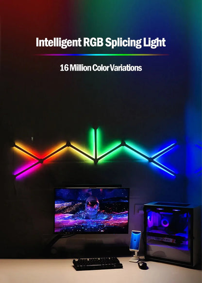 Smart LED Wall Light RGB IC Strip DIY Atmosphere Night Light APP Music Party TV Backlight Bedroom Game Room Decor Night Lights