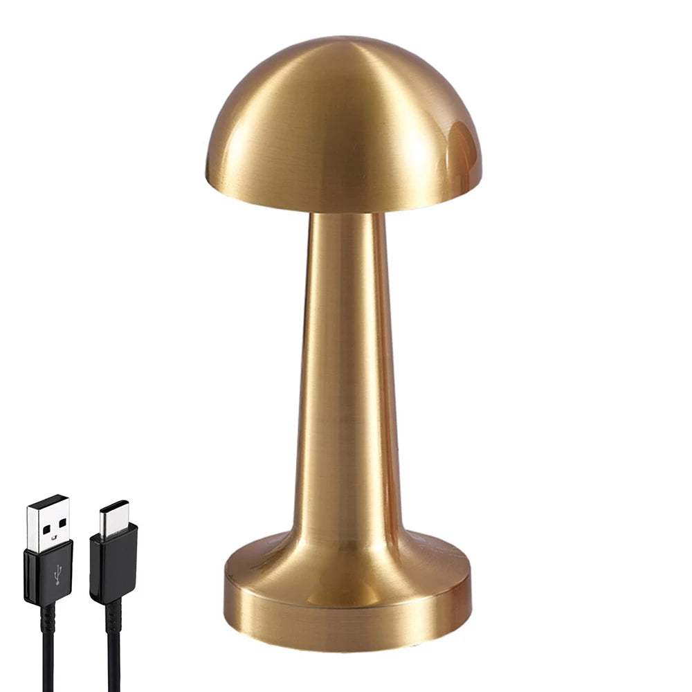 LED Touch Table Lamp Desktop Night Light Rechargeable Cordless Decor Lamp for Restaurant Hotel Bar Bedroom Bedside Light Lamp