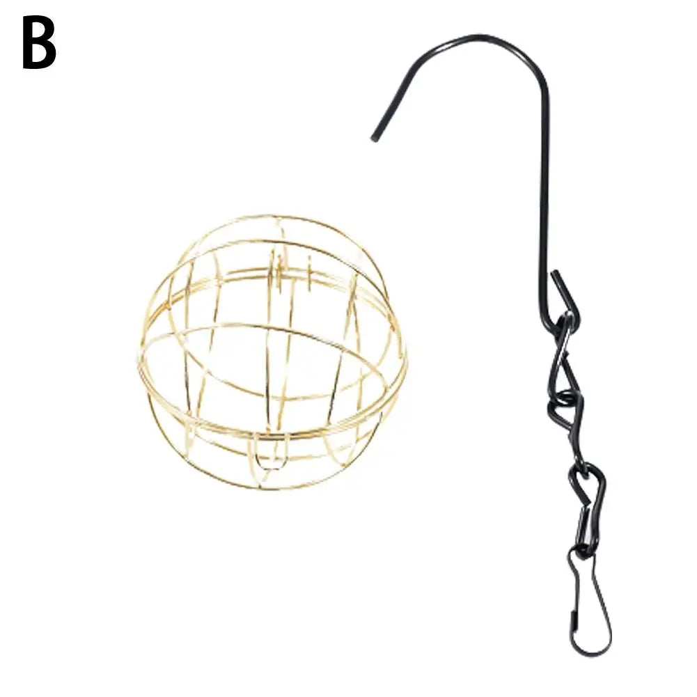 Hanging Bird Feeder Suet Ball Feeder Bird Suet Balls Holder For Bird Feeding Metal Bird Feeder Fat Ball Energy Bird Feeders