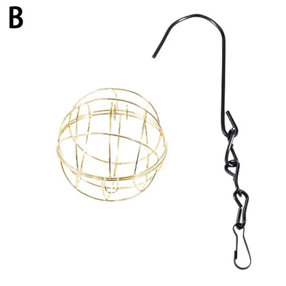 Hanging Bird Feeder Suet Ball Feeder Bird Suet Balls Holder For Bird Feeding Metal Bird Feeder Fat Ball Energy Bird Feeders