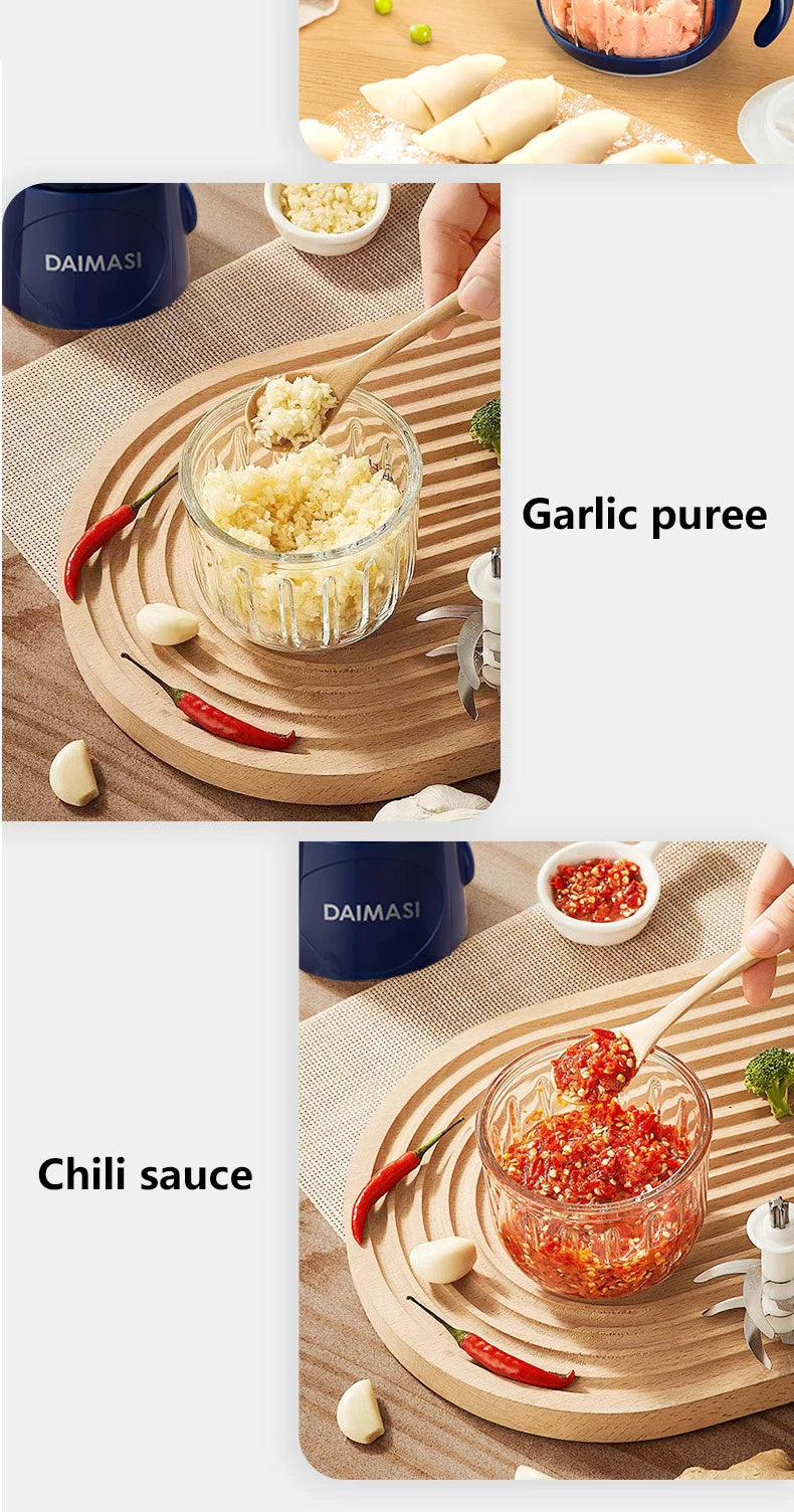 Multi functional food processor, household food processor, baby food grinder, garlic puree blender, kitchen tool