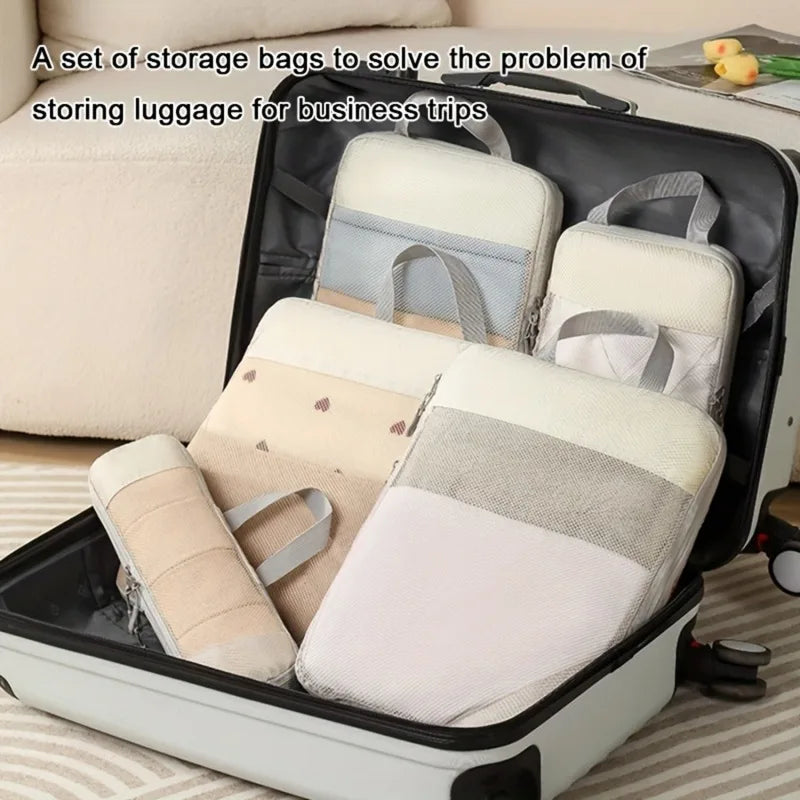 5PCS Compression Packing Cubes for Suitcases Travel Accessories Expandable Packing Organizers Lightweight Travel Organizer Cubes
