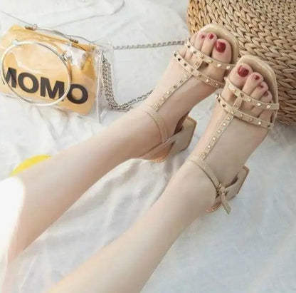 Chunky Sandal Woman Summer New 2024 Orthopedic Roman Wedge Rhinestone Sexy Medium Heel Mirror Luxury Designer Sandals for Women