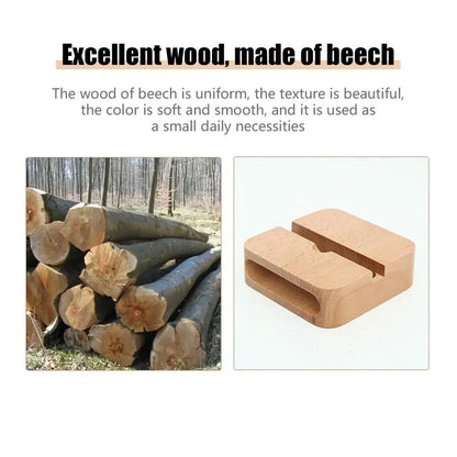 Wooden Cell Phone Stand Sound Amplifier Louder Sound Mobile Phone Holder Cell Phone Stand Natural Loudspeaker Portable Phone