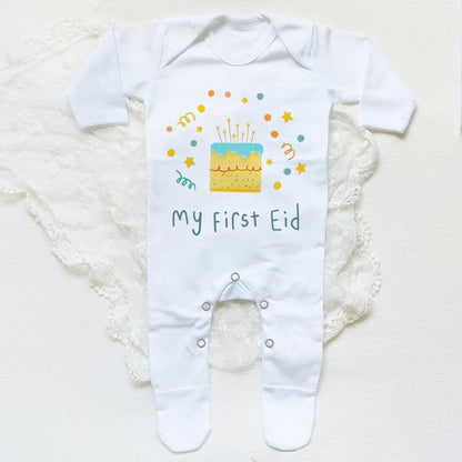My First Ramadan Baby Babygrow Sleepsuit Long Sleeve Infant Boy Girl Sleepsuit Print Crew Neck Romper 1st Ramadan Babys Clothes