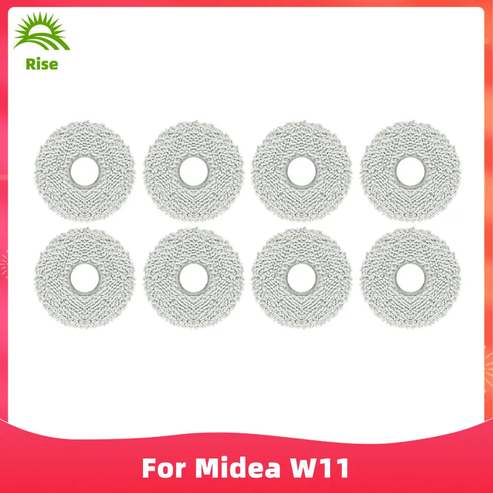 Compatible For Midea V12, V10, W11 Robot Vacuums Spin Side Brush Mop Cloths Rag Spare Part Accessory Replacement