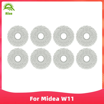 Compatible For Midea V12, V10, W11 Robot Vacuums Spin Side Brush Mop Cloths Rag Spare Part Accessory Replacement