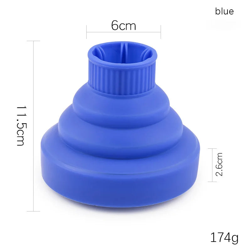 1pc silicone hair dryer diffuser cover foldable heat-resistant curly hair dryer styling accessories Special for real hair wigs