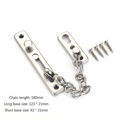 Door Chain with Lock Door Lock Bolt Chain Kids Safety Security Home Latch Buckle Guard Lock Anti-Theft Hotel Hardware Accessorie