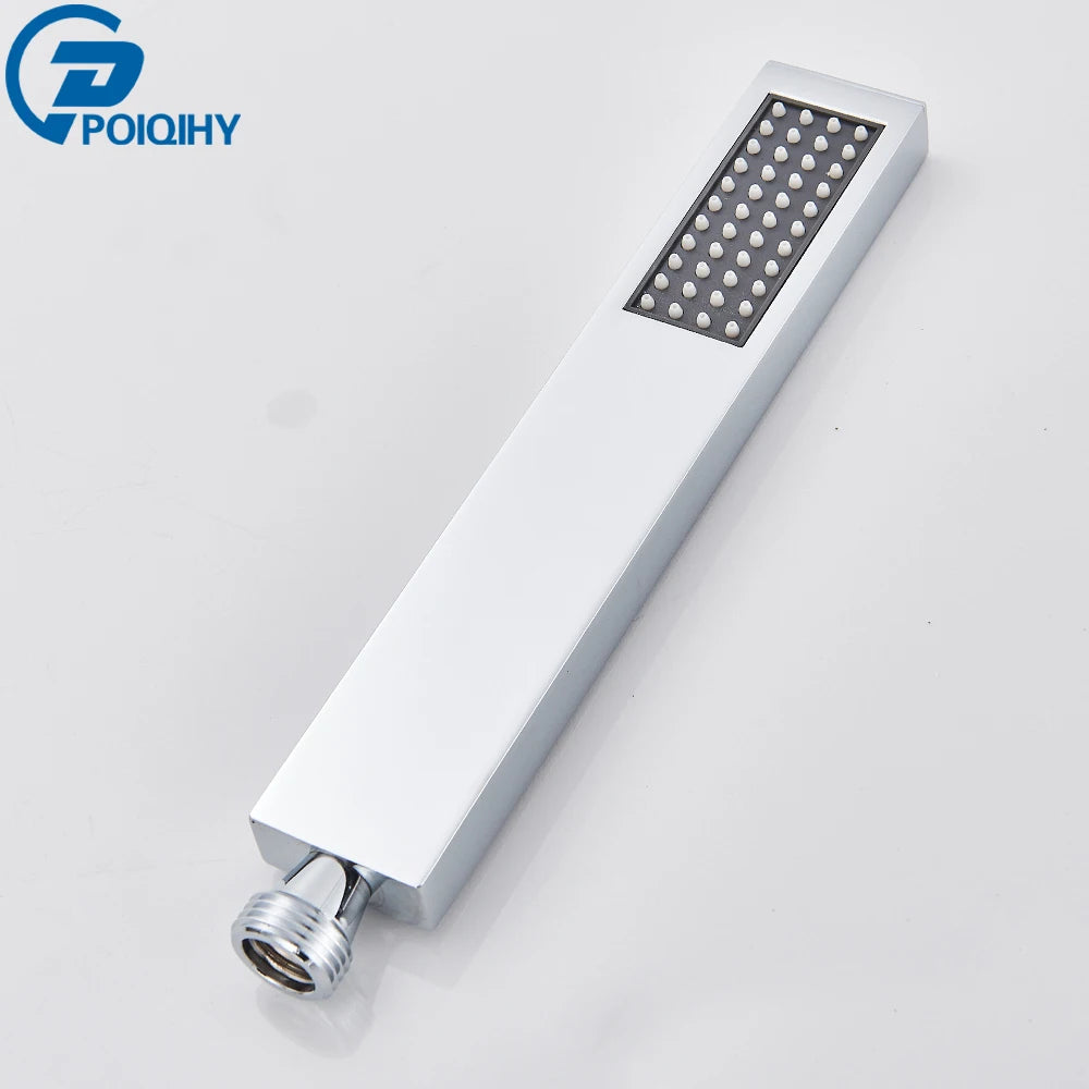 Brass Hand Held Shower Head Black Golden Handshower Head 100% Copper Head Faucet Accessory Single Function Shower Head