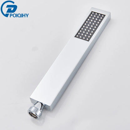 Brass Hand Held Shower Head Black Golden Handshower Head 100% Copper Head Faucet Accessory Single Function Shower Head