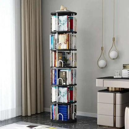 Modern Closet Bookcase Organizer Cabinet Display Rotating Bookcase Magazine Shelves Estante Para Livros Minimalist Furnitures