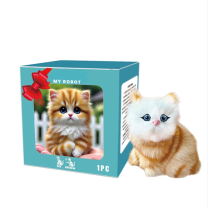 Robot Cat Toys Interactive Cat Meow Toy Funny Interactive Cat Robot Creative Robotic Cat Barking Meow Kitten for Chilren