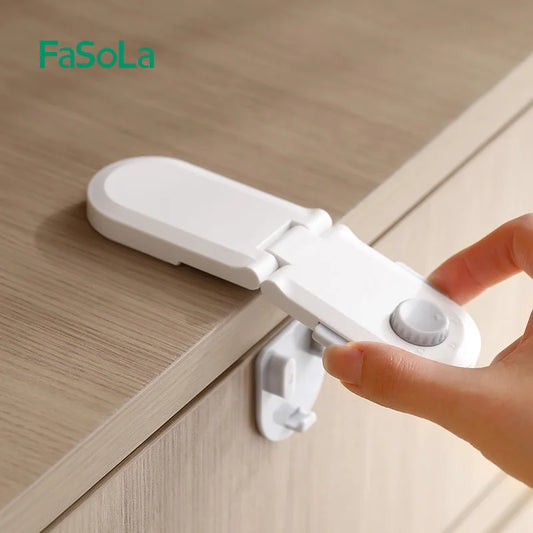 FaSoLa Adhesive Straps Locks Baby Proofing Cabinet Latches for Drawers Fridge Door Oven Window No Drilling Safety Lock