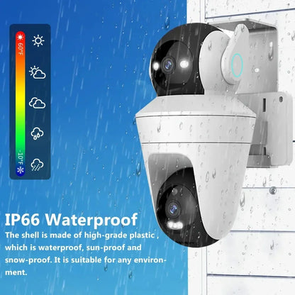 Smart WiFi Security Camera Outdoor Dual PTZ Control 10MP Dual Lens 360° Wireless Video Surveillance IP Camera Smart Home