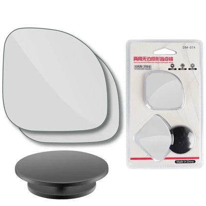 Car Blind Spot Mirror Frameless Auxiliary Rearview Mirror Auto Motorcycle Universal Wide Angle Adjustable Small Mirrors
