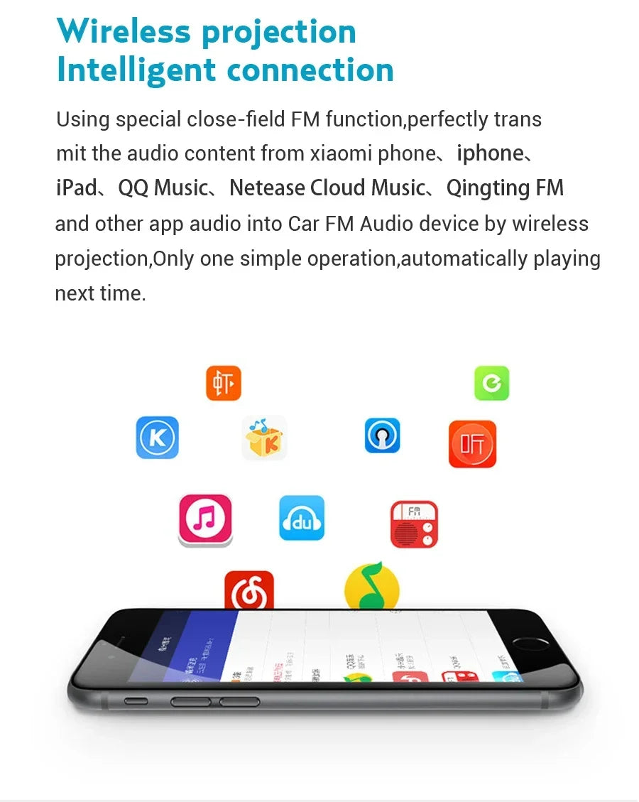 Original Xiaomi Roidmi 3S Mojietu Bluetooth 3.4A 5V Dual USB Car Charger MP3 Music Player FM Transmitters For iPhone And Android