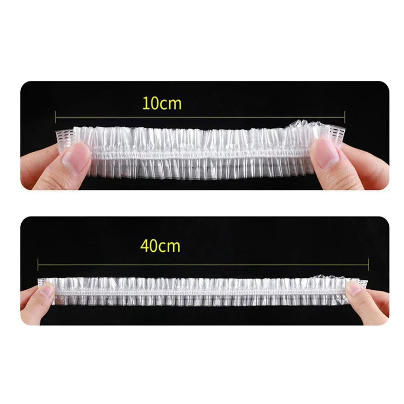 50/500PC Disposable Food Cover bags Elastic Plastic Wrap Food Reusable Dustproof Waterproof Hair Hat Shower Bowl Cap Fresh cover