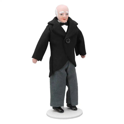 Doll House Servant 1:12 Doll House Miniature Turnable Ceramic Victorian Servant Toy Decoration with Stand
