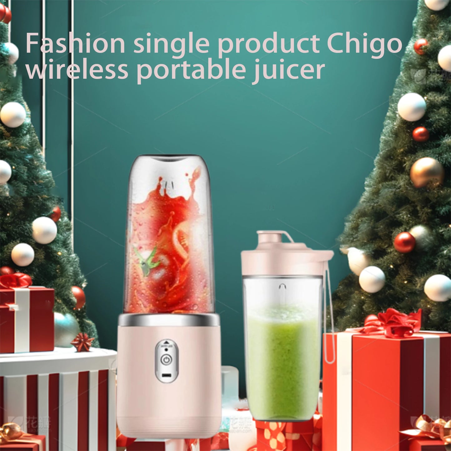 [Portable Blender] 2-in-1 Portable Blender and Juicer | with 6 Blades,USB Charging, Dual Cups