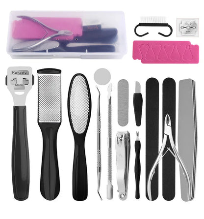 Foot care Foot board file tool set Stainless steel foot washboard Foot grinder to remove dead skin Calluses Pedicure Foot board