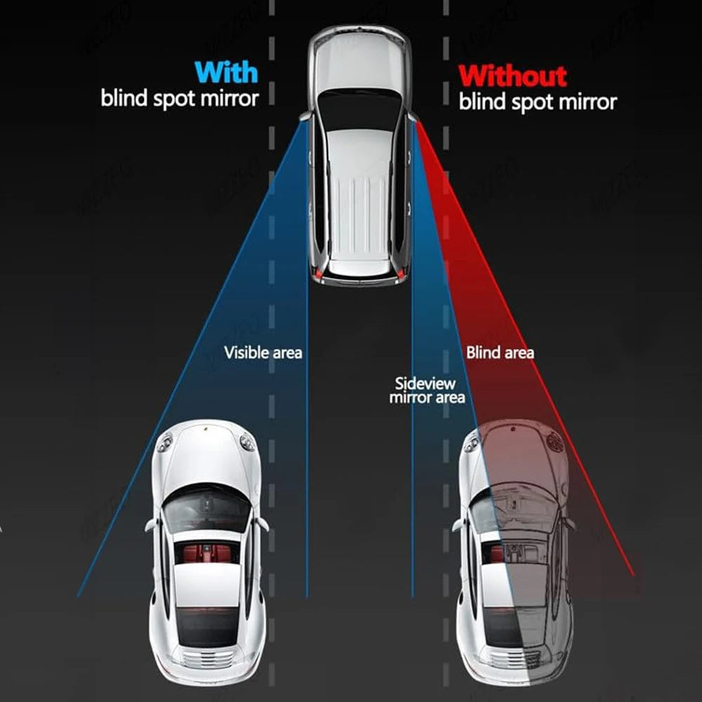 Car Rearview Mirror 360 degrees Adjustable Car Blind Spot Mirror Automotive Wide Angle Convex Mirror Dual Mirror