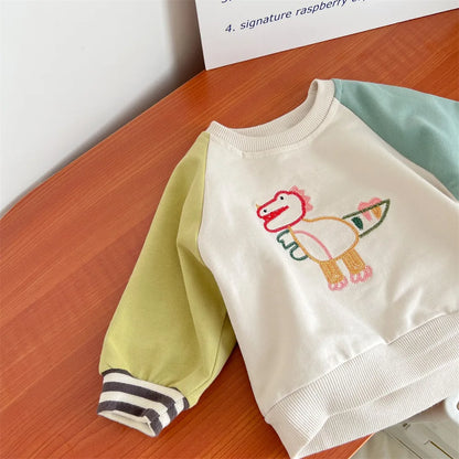 Baby Clothing Embroidery Girls Sweatshirts Pathchwork Boys Hoodie