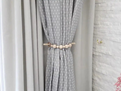 Wooden Curtain Holder Curtain Tieback Hanging  wooden Curtain rope Ball Tie Back Curtain Straps Home Decoration
