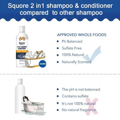 Cat Shampoo and Conditioner 300ml Dog Shampoo Conditioner Moisturizing Dog Shampoo for Sensitive Skin PH Balanced Shampoo Dog