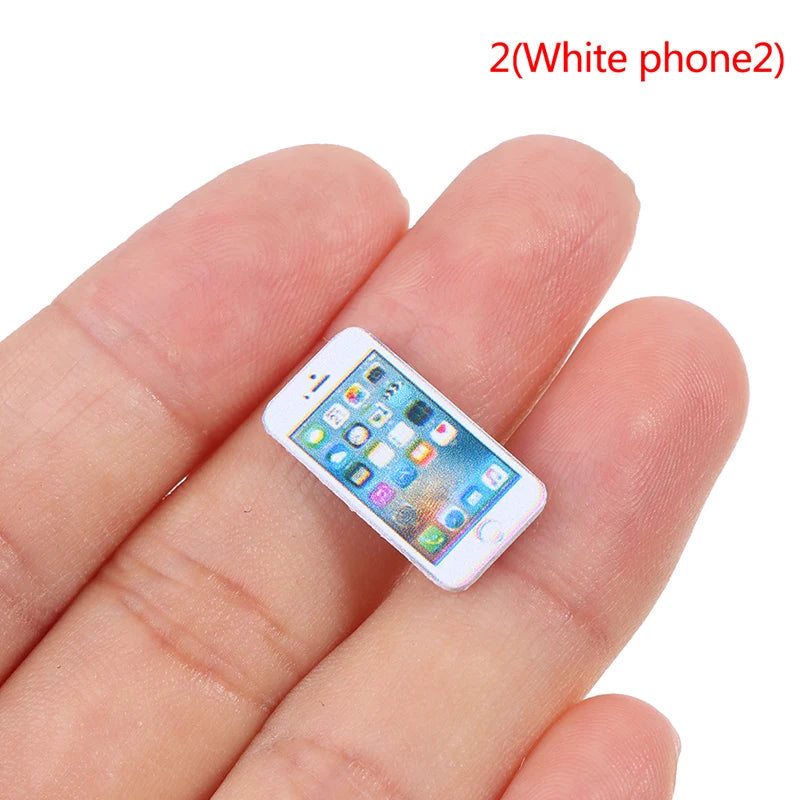 1:12 Scale Miniature Dollhouse Mobile Phone Model for Doll House Decoration