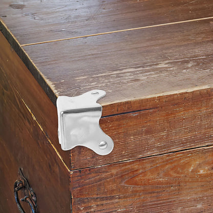 4pcs Stainless Steel Corner Protectors 30x30x0.8mm Metal Guards for Furniture Kitchen Cabinets Decorative Box Corners Wooden