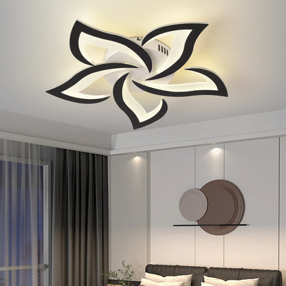 LED Ceiling Light Modern Black/White Acrylic Decor Lamp Bedroom Living Room Study Indoor Home Creativity Decorative
