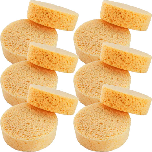 25 Pcs Compression Face Puff Spa Sponge Cellulose Cleaning Sponges Washing Cleaner Facial Estheticians Natural Dish
