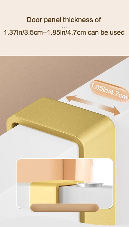 Hook Behind the Door, Punch-Free Door Rear Hanger, Door Storage Coat Hook, Entrance Door Bathroom Door Hook, Door Shelf, for Living Room, Kitchen and Bathroom