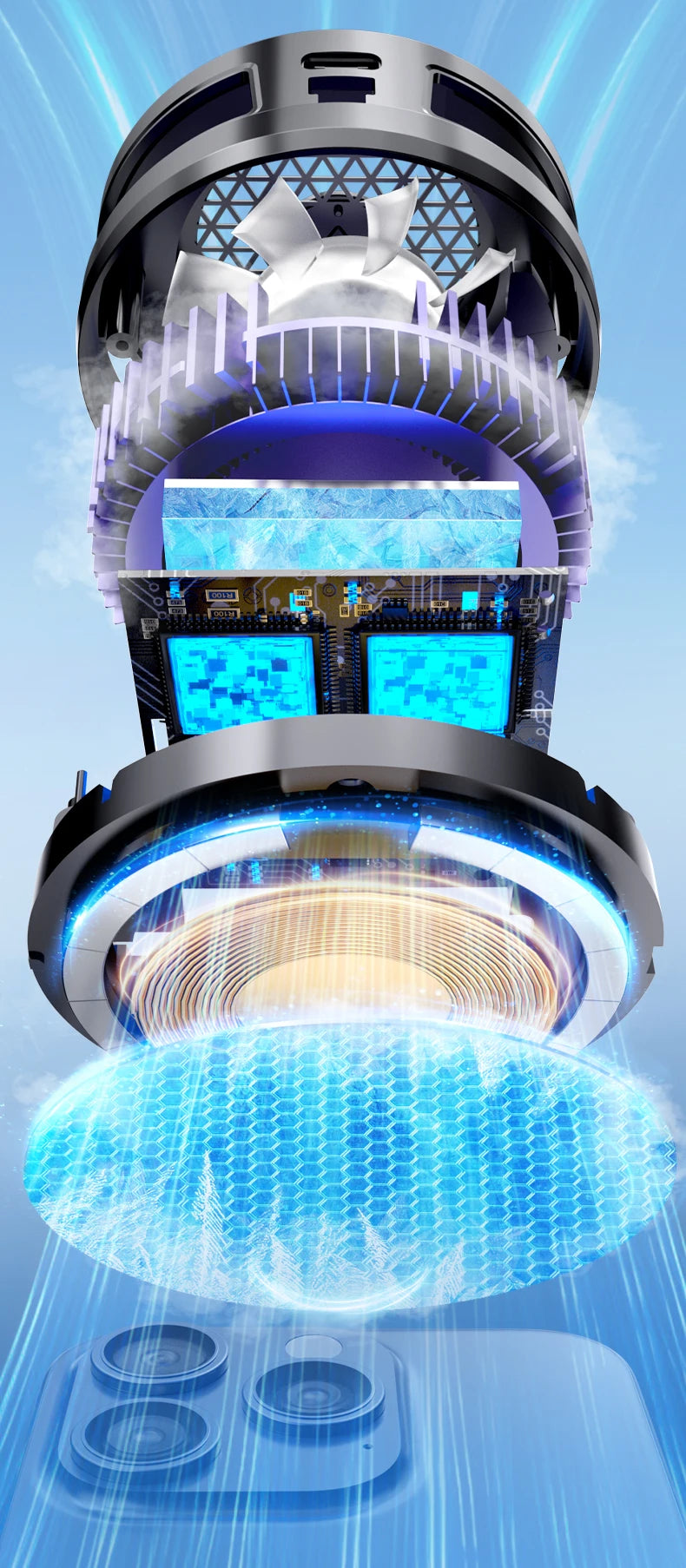 SL15 New Mobile Phone Radiator for Mobile Phone Phablet Fan Semiconductor Mobile Phone Cooler Gaming Cooler Mobile Phone