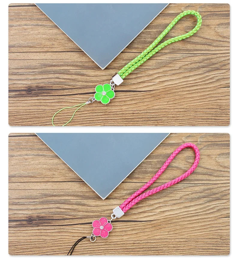 Phone Charm Strap Multicolor Phone Charm String Short Braid Mobile Phone Straps for Camera Anti-Lost Lanyard Gift Keychain Strap