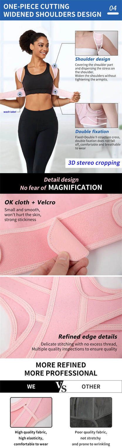 Posture Support Back Brace for Clavicle, Back Straightener Keeps Your Back Straight From Slouching, Comfortable Posture Trainer