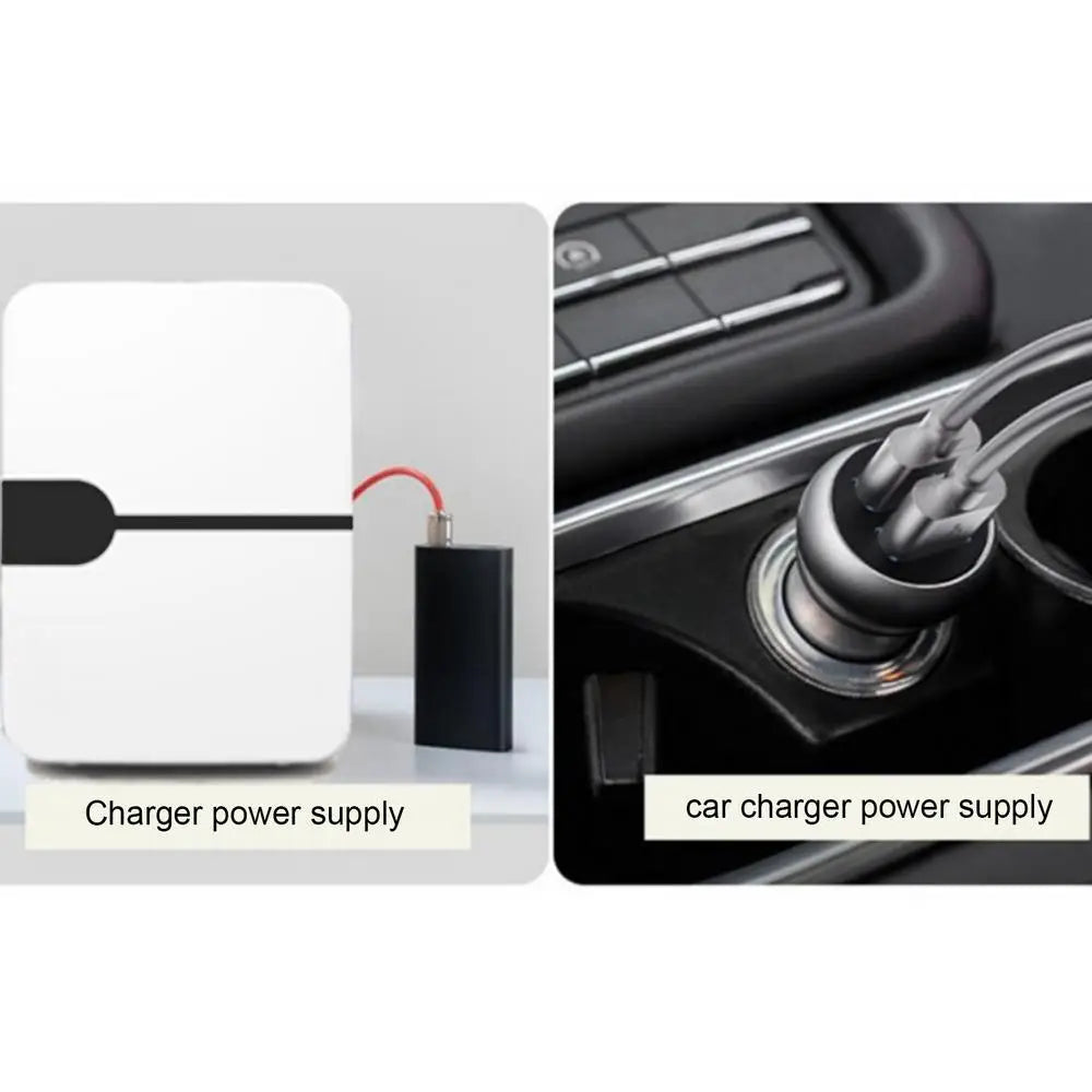 Portable Car Refrigerator 6L Thermal and Cool Fridge 12V DC 220V AC Camping Refrigerator Car Cooler Warmer for Driving Travel