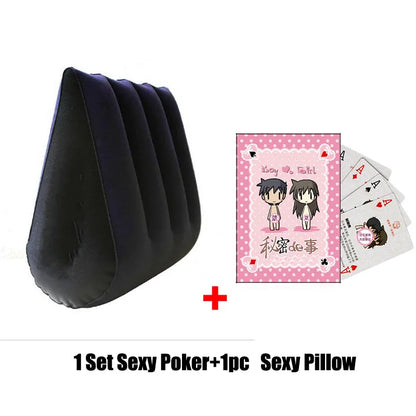 Wedge Pillow Triangle Cushion Exotic Funny Love Position Cushion Game Inflatable Magic Triangle Inflatable Pillow for Couples