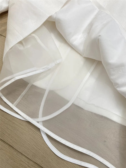 Women's Clothing 2 Piece Set White Suit Coat +High Waisted Wide Leg Pants Elegant  Suit Spring/Summer new