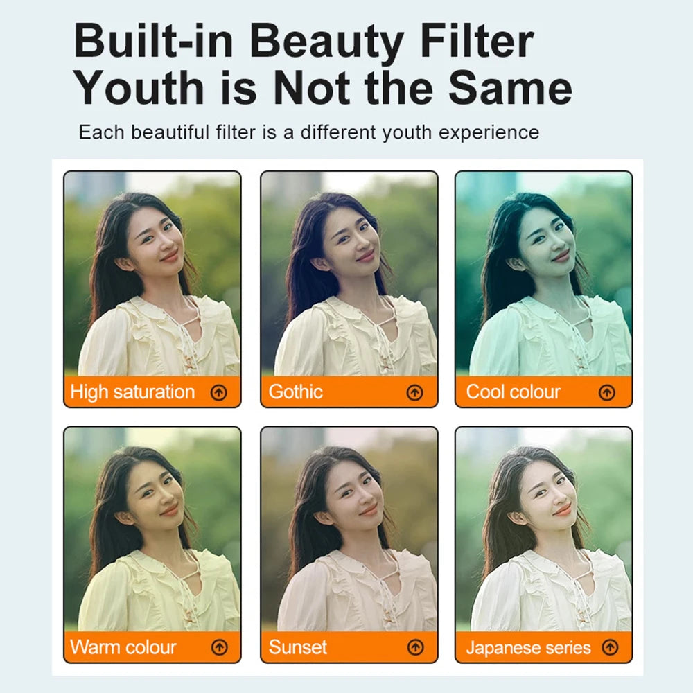 HD 50MP Digital Camera Autofocus Vlogging Camera with 2.4" Large Screen Camcorder Camera For kids Beginner Camera 8x Dual Camera