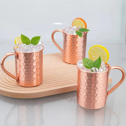 400ml 13oz 100% Copper Moscow Mule Mug Durable Coppery Beer Mugs Coffee Mug Milk Cup Retro Pure Copper Cup Drinkware