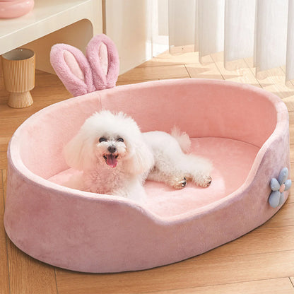 Pet Bed Detachable Washable Dog Sleeping Bed Soft Comfortable Warm Cat Bed for Four Seasons Soft Pet Bed