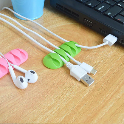 Cable Clips Cord Organizers Holder Adhesive Silicone Desk Winder Cable Holder Desktop Wire Wrapped Office Accessories gift