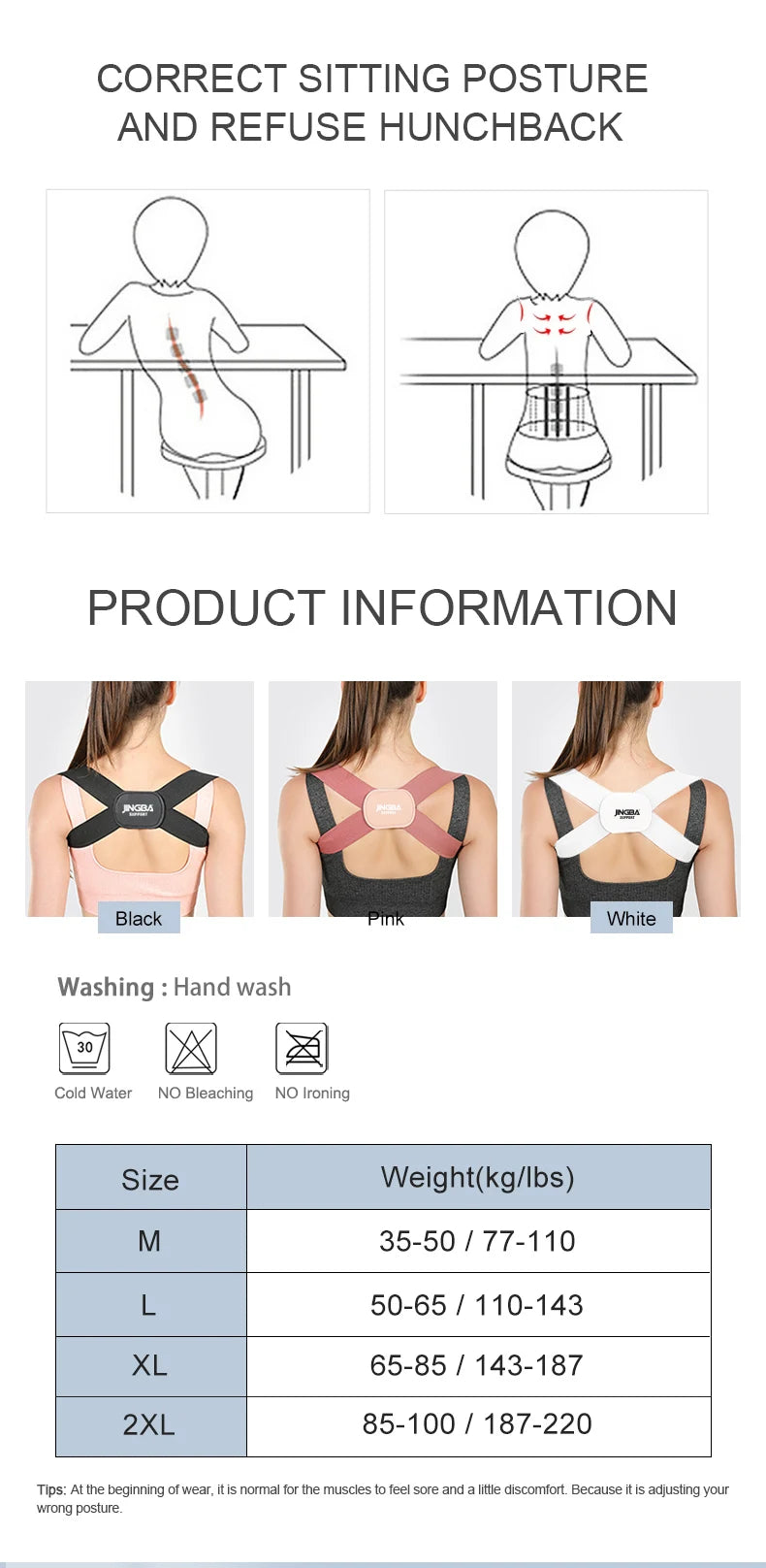 Adjustable Posture Corrector Back Support Shoulder Belt Rectify Straighten Correction Spine Corrector Health Postural