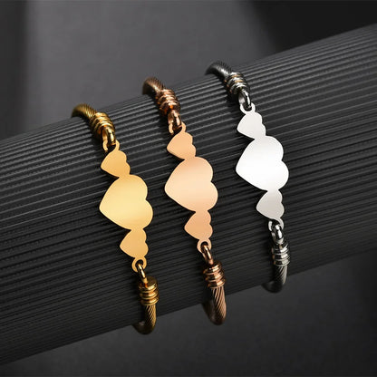 Religion Catholicism San Benito Rosary Bracelet Women Stainless steel Open Cuff Heart Life Tree Bracelet Christian Jewelry Gift