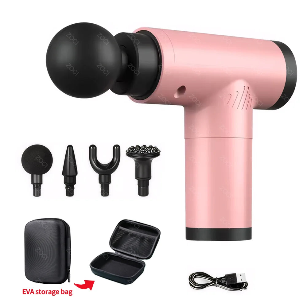 Portable Mini Fascia Gun Handheld Massage Gun Vibration Muscle Massager Deep Tissue Massager for Body Back Neck Leg Foot