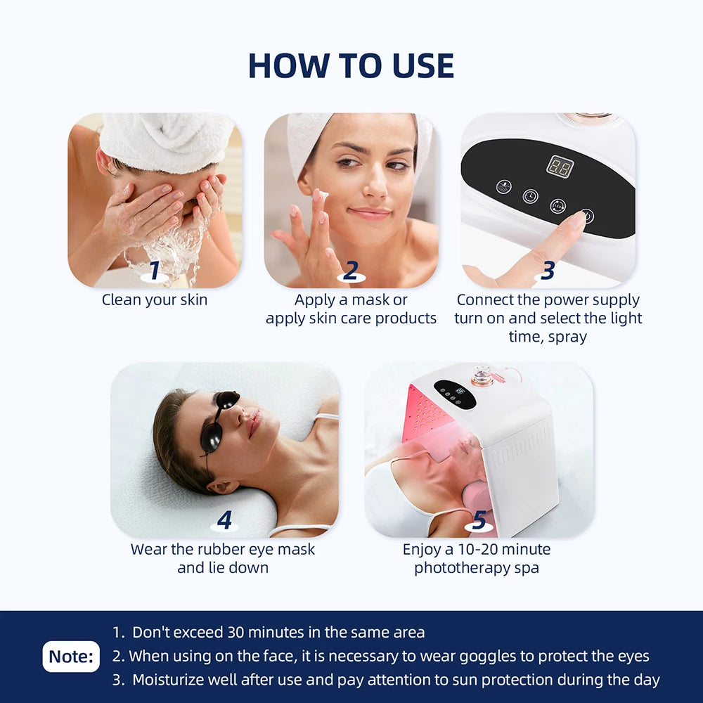 Electric Photon Facial Beauty Machine Nano Spray Hydration Skin Rejuvenation Body Care Tool