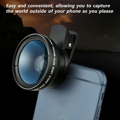 Experience 2 in 1 Phone Camera Lens kit 0.45x Wide Angle 12.5x Macro Lens HD Camera Lenes for iphone ios Android Smartphones