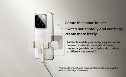 2025New Xiaomi Zoom Stand Selfie Stick 2 Bluetooth Remote Control One-click Zoom Rotate The Phone Holder Multi-functional Tripod